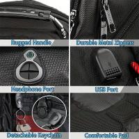 1 x Mochila de viaje de gran capacidad con puerto de carga USB - Amplia bolsa de senderismo con capacidad para una computadora portátil de 17 pulgadas, equipo deportivo y elementos esenciales diarios - Durable, impermeable y de diseño ergonómico - details 3