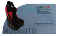 MODAUTO Asiento BAQUET Deportivo SIMRACING Y Coche, BAQUET SIMPRO para Coche Y COKPIT DE SIMULACION, con Respaldo EN PVC - details 0