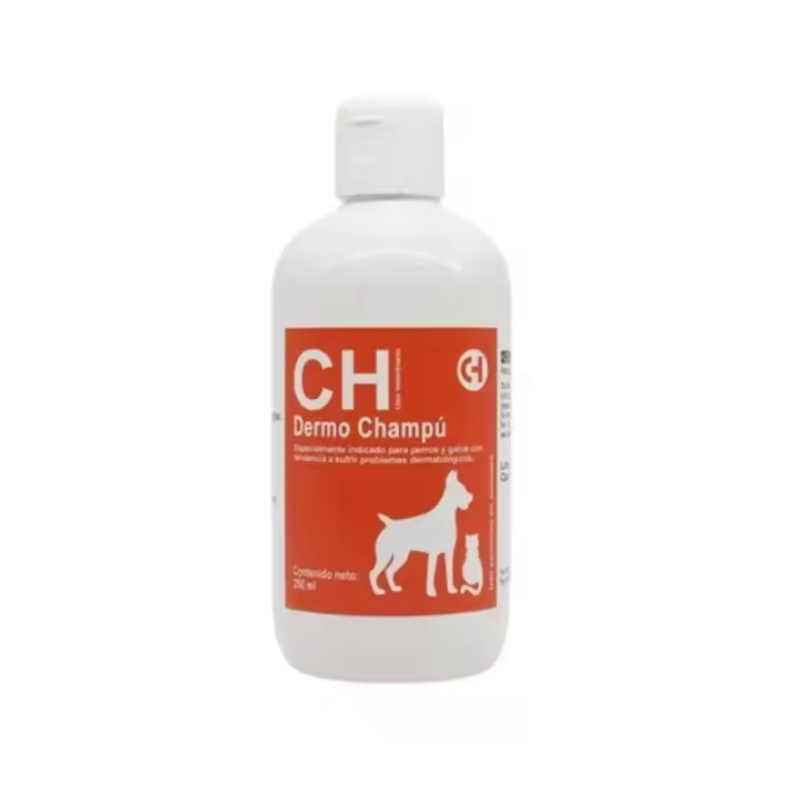 Dermo Champú 250 ml champú natural que limpia, calma e hidrata la piel sensible de perros y gatos Chemical Ibérica - 1