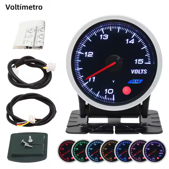 Medidor De Medidor De Presión De Aceite Y Temperatura De Agua Para Coche Universal 12V 52mm 8 Colores Con Sensor De Presión De Aceite EGT Y Turbo Boost Para Carreras - 1