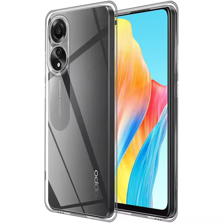 Funda Oppo A78 (4G) Carcasa Gel TPU Silicona Transparente GTR + Protector Pantalla Cristal Templado Movilear - 1