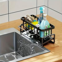 Organizador De Cocina En Acero Inoxidable Estante Para Esponja Y Toalla Soporte Para Grifo Riega Jabón Accesorios De Cocina - details 3