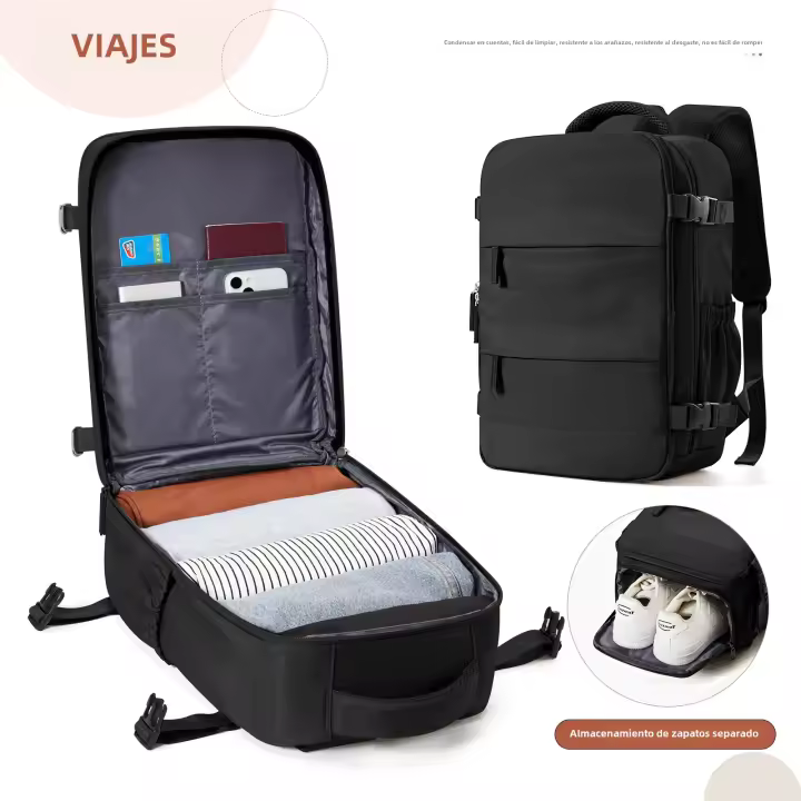 Mochila Ryanair 40x20x25 Para Equipaje De Mano De Viaje Casual Para Hombres Y Mujeres Con Compartment Para Laptop Material De Nylon - 1