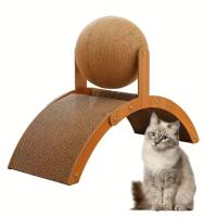 Juguete Interactivo Para Gatos Placa De Rasguñado Vertical Con Diseño De Bolas Resistente Al Desgaste Y No Desprendible Juguetes Para Mascotas Estables Para El Hogar - details 0
