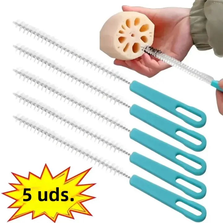 Cepillo De Limpieza Para Botellas De Acero Inoxidable Con Mango Largo De Nylon Cepillo Suave Para Bebés Herramienta De Limpieza Doméstica Espiral - 1