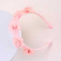 1pc Diadema Para Niñas Con Decoración De Flor Accesorios Para El Cabello Para Mujeres Diadema Multifuncional De Poliéster Para Exterior O Interior - details 1