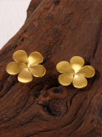 Pendientes de Maple inoxidable de la Flor del Pivot priionero para las mujeres de Oro de Plata con inclusiones de color Multi Zircon Pendientes de las mujeres Cute Girls Ear Cuff - details 11
