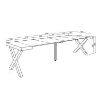 Skraut Home - Mesa Consola Extensible - Mesa Auxiliar - Tapa - 58/302x90cm - Práctica y Versátil - Estilo Moderno - Fácil Montaje - details 2