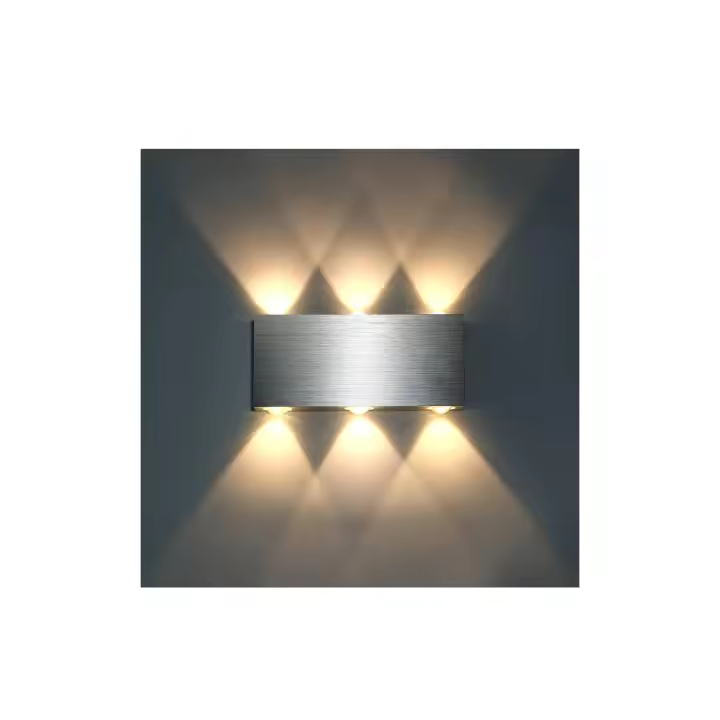 Luz LED de pared 18W lámpara de pared Modern interior Cuadrado Arriba Abajo iluminación de Aluminio Decoración Luz para dormitorio Oficina Cama pasillo Sala de estar Hotel Bar Blanco caliente [CLASE DE Energía E] - 1