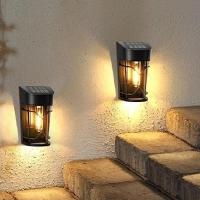 Luces Solares Para Exterior Jardín Balcón Hogar Sensor Impermeables Para Escaleras Valla Calle Super Brillantes Luz De Pared - details 3