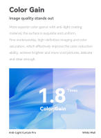 La pantalla de proyección anti-luz WANBO HD, con un ángulo de visualización de 150°, un ángulo de ganancia visual de 30° y un aumento de color de 1.8 veces, formato 16:9 - details 4