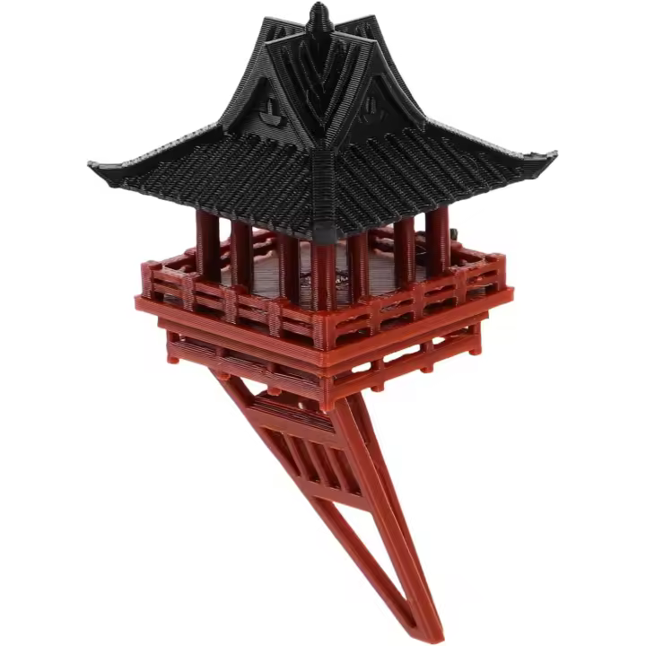 Modelo de casa del árbol en miniatura, pabellón de arquitectura antigua china, figurita de altura, accesorios de jardín de hadas para decoración de jardines zen y paisajes. - 1