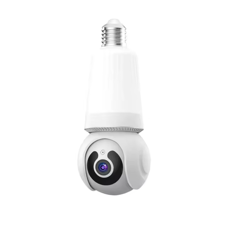 Cámara De Seguridad LED IP WiFi 8MP Con Soporte E27 Vigilancia Nocturna Zoom 10x Audio Bidireccional Monitoreo Automático PTZ - 1