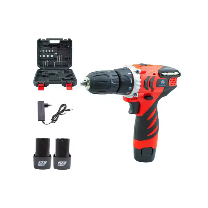 Mediawave Store 12V inalámbrico doble taladro Screwler con Brizcase y accesorios - 1