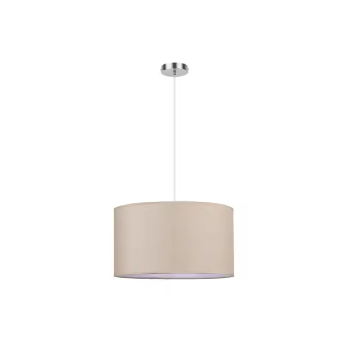 Fabrilamp - Colgante Chanza 2xe27 Cromo/beis Regx40x40 Cm - 1