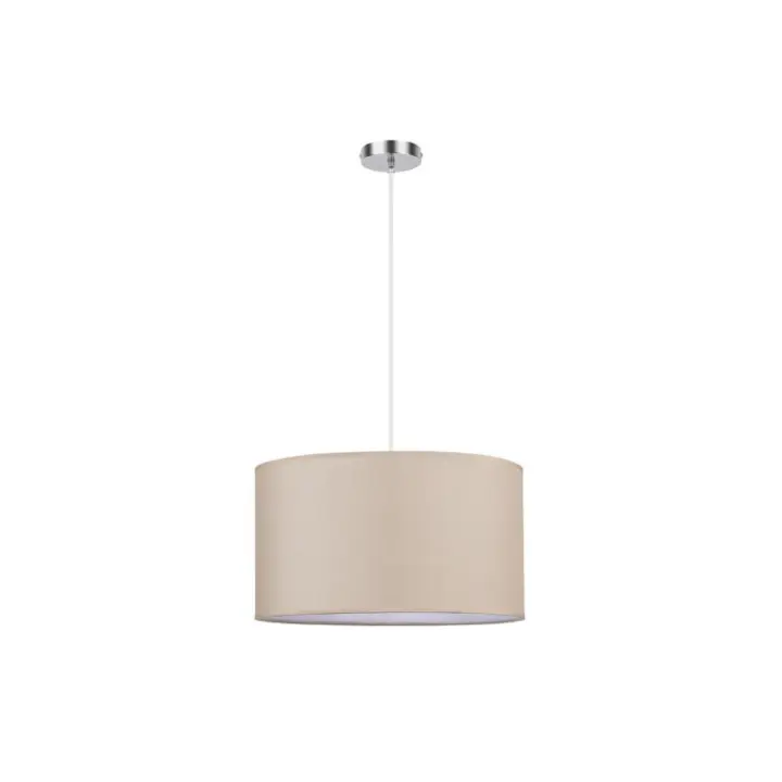 Fabrilamp - Colgante Chanza 2xe27 Cromo/beis Regx40x40 Cm - 1
