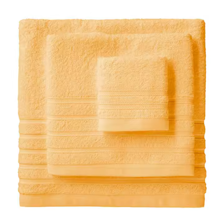 Lanovenanube - Toalla baño DIAMANTE - 100% algodón rizo americano - Color Amarillo - 1