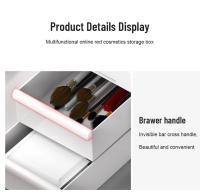 Estuche de plástico para maquillaje, caja contenedora de joyería, organizador de maquillaje, cajones, caja de almacenamiento de cosméticos, soporte para brochas de maquillaje - details 19
