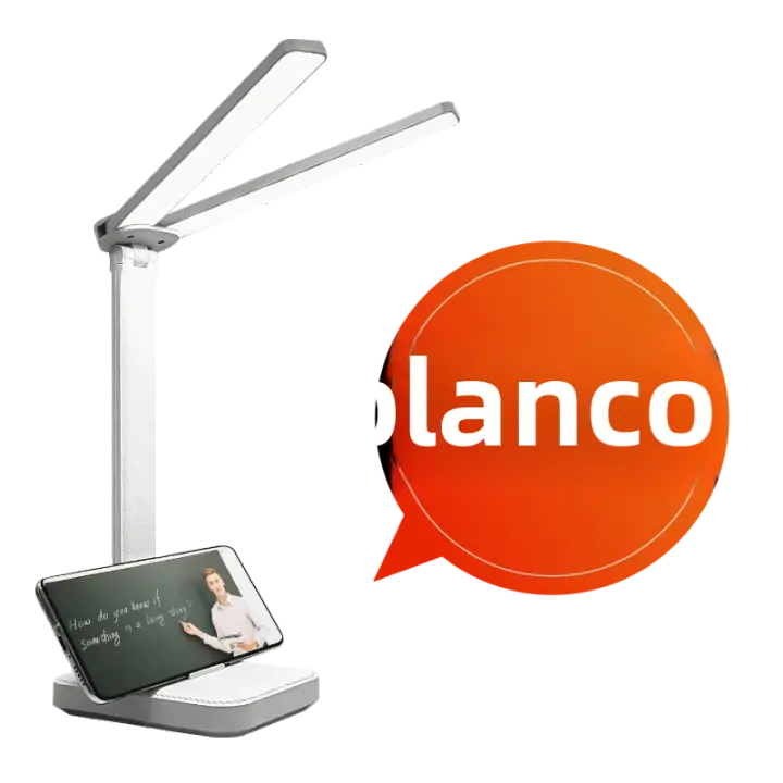 Lámpara De Escritorio Recargable Doble Cabeza Protección Para Los Ojos Plegable Para Estudio Dormitorio Lectura Oficina Con Luz LED Ajustable - 1