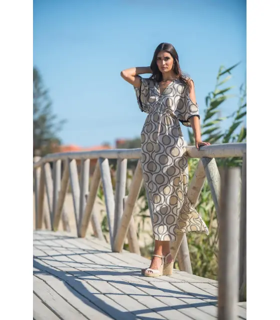 VESTIDO CADENA FLECO SUNSET AND MOON  PV2250A - 1