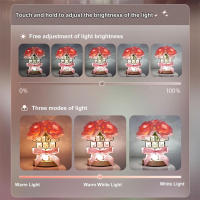 Lámpara De Mesa LED En Forma De Rosa Cubo Mágico 3 Colores Ajustable Luz De Ambiente Creativa Para Decoración De Dormitorio Regalo - details 5