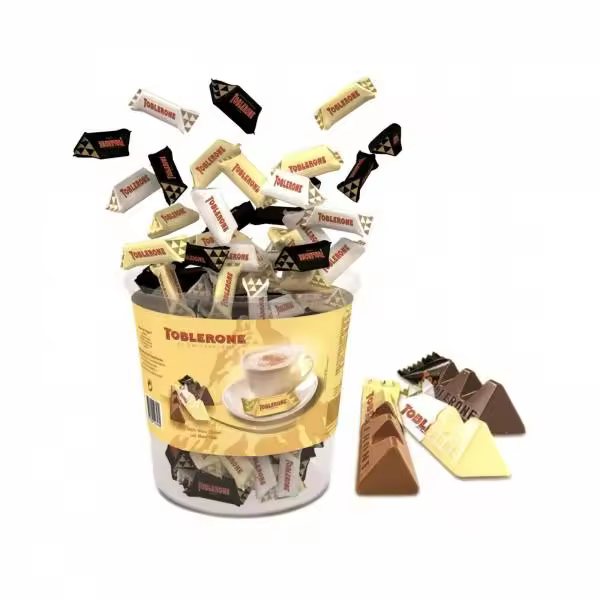 Toblerone Mini Surtido - 103 Unidades - Toblerone Mini Chocolate Suizo Mix de Sabores: Chocolate con Leche, Chocolate Blanco y Chocolate Negro con Nougat de Miel y Almendras 904g - details 0