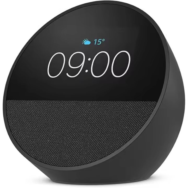 Reloj despertador inteligente Amazon Echo Spot (modelo 2024) Negro - 1