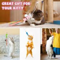 Juguete Interactivo Para Gatos Fashion Cat Wand Toy Palillo De Madera Natural Telescopio Elástico Para Gatos Internos Juguete De Moler Dientes - details 8