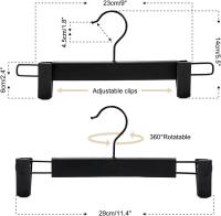 Percha para faldas que ahorra espacio con Gancho giratorio de 360 ° y caliza para pantalones ajustable, paquete de 10 Unidades - details 1
