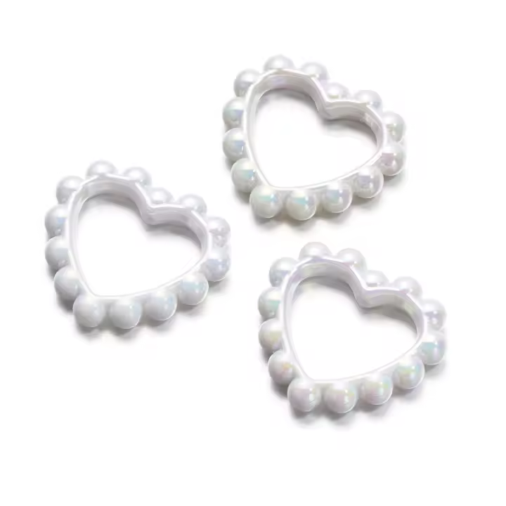 5pcs/Lote Contadores De Corazón De Acrílico Para Hacer Joyas Accesorios DIY Para Pulseras Y Pendientes En Colores Mixtos - 1