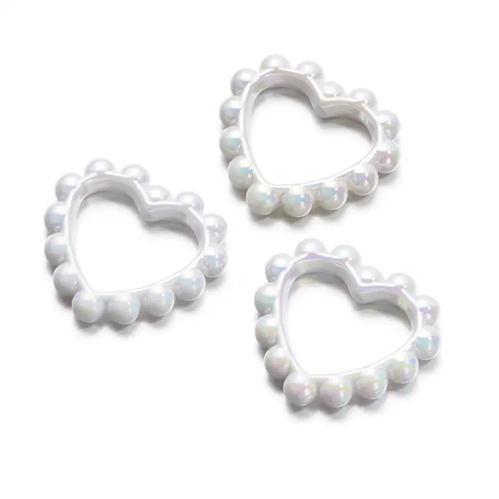 5pcs/Lote Contadores De Corazón De Acrílico Para Hacer Joyas Accesorios DIY Para Pulseras Y Pendientes En Colores Mixtos - 1