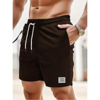 Nuevos Pantalones Cortos De Corduroy Para Hombre Verano Color Sólido Con Cordones Estilo Casual Cierre De Cordón Talla Media - details 18