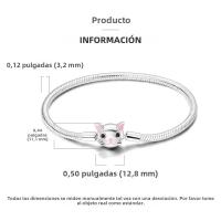 Pulsera De Plata Esterlina 925 Para Mujer Con Encantos De Mariposa Corazón Y Cadena De Serpiente Joyería DIY Clásica Adecuada Para Aniversarios - details 25