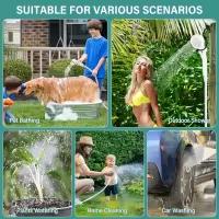 Ducha Portatil Camping, Ducha Camper Mejorada con Pantalla de Temperatura y Potencia, Eléctrico Portátil Recargable Ducha con 6000mAh Batería para Camping, Plantas de Jardín,Coche, Lavar al Perro - details 2