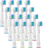 Cabezales de recambio para cepillos de dientes eléctricos profesionales, recambio de cabezales Precision Clean Brush compatible con 7000/Pro 1000/9600/ 5000/3000/8000 (pack de 16), mediano, blanco,Envío rápido - details 1