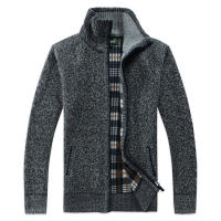 Chaqueta De Punto Para Hombre Con Cuello V Y Patoleta Clásica De Invierno Prenda Exterior De Poliéster Para Otoño Y Invierno - details 11