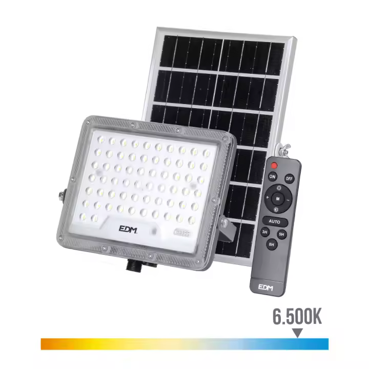 Foco proyector solar slim 100w 1.200lm 6.500k - 1