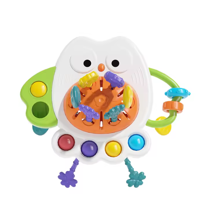 Juguete Educativo Montessori Para Bebés Desarrollo Sensorial Oso Pull String Entrenamiento De Agarre Temprana Aprendizaje Educativo Para Bebés De Más De 10 Meses - 1