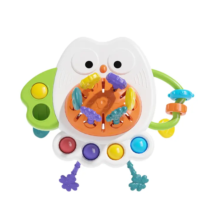 Juguete Educativo Montessori Para Bebés Desarrollo Sensorial Oso Pull String Entrenamiento De Agarre Temprana Aprendizaje Educativo Para Bebés De Más De 10 Meses - 1