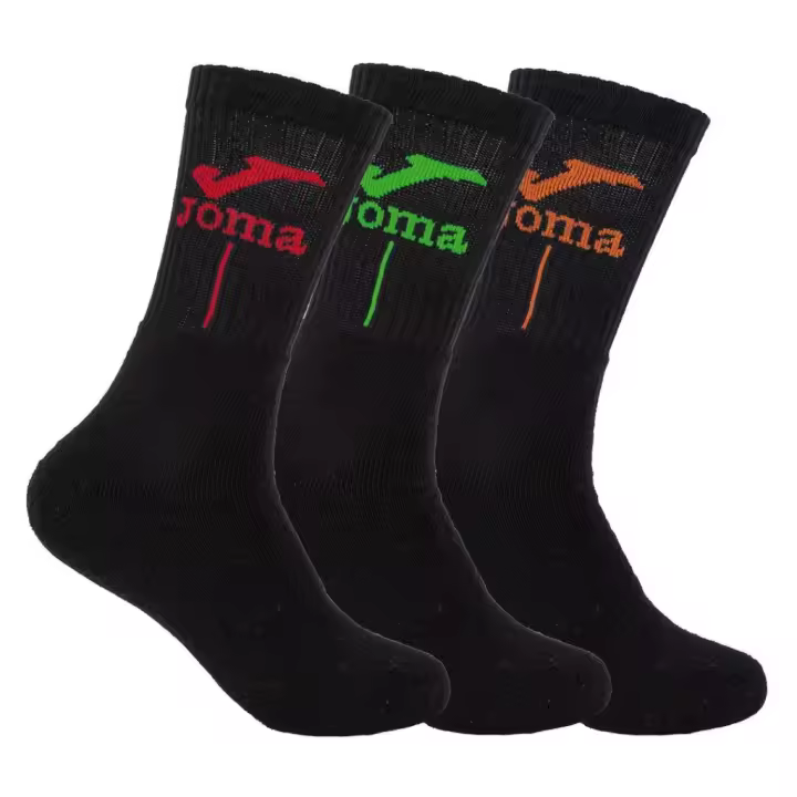JOMA - Pack 3 Calcetines de Media Caña - Calcetines Blanco, Negro y Surtido - Tallas 39-42 y 43-46 - 1