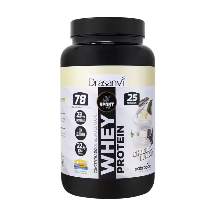 Drasanvi Whey Protein Concentrada Chocolate Blanco de 750 g Sport Live - 1