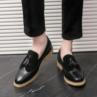 Zapatos De Liderazgo Elegante Para Hombre Casual Formal Slip-on Loafers De Cuero Tassel Para Noche Fiesta Boda Zapatos De Velada - details 29