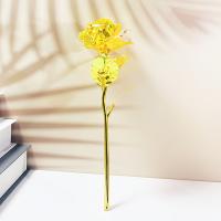 10pcs Flores Artificiales De Rosa De Aleación Dorada Para Decoración De Fiesta Y Amor Flores Simuladas Para Arreglo Floral - details 8