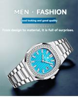 Reloj De Pulsera De Cuarzo Para Hombres RUIQI Con Pulsera De Acero Inoxidable Y Incrustaciones De Diamante Resistente Al Agua Y Luminosa - details 2