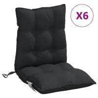 vidaXL Cojines para silla con respaldo bajo 6 uds tela Oxford Color Gris,  Beige,  Verde y mas Cojín Decorativo de Asiento Cojines de muebles de salon - details 6