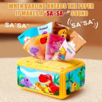 Juguete Sensorial Para Bebé Tissue Box Montessori Adecuado Para 6 a 12 Meses Suave Plegado Educativo Para El Desarrollo Infantil - details 2