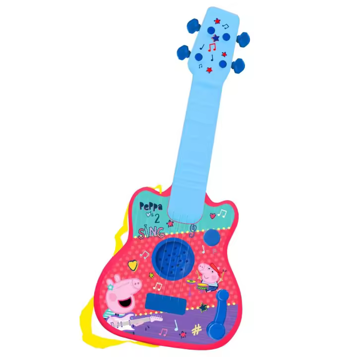 Guitarra infantil Peppa Pig electrónica con melodías 40,5x30x18 cm (Reig 2346) - 1