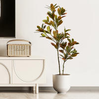 Planta Artificial De Tamaño Grande Codiaeum Falso 80-120cm Ficus Fiddle Hojas De Plantas Tropicales Para Decoración Del Hogar Material De Seda Origen China - details 4