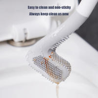 Juego De Cepillos De Inodoro De Silicona VAKIND Limpieza Profunda Sin Esquinas Muertas Cepillo De Baño Ecológico Con Mango Largo Forma De Golf - details 0