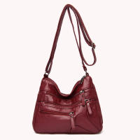 Bolso De Hombro Para Mujer 2023 Nueva Moda En Cuero PU Color Sólido Gran Capacidad Bolso Cruzado Multi-Nivel Estilo Clásico - details 17